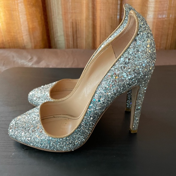 Jerome C. Rousseau glitter heels 6.5 - Picture 1 of 6